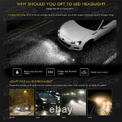 LED Headlight Bulbs Conversion Kit 9005 9006 High Low Beam Bright White 6000K F6
