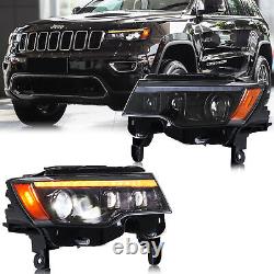 LED Headlights for Jeep Grand Cherokee WK2 4th Gen 2017-2021 Blackout Front Lamp