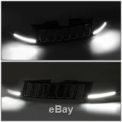 Led Drl For 14-16 Jeep Grand Cherokee Srt8 Honeycombo Mesh Front Bumper Grille