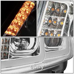 Led Drl+signalfor 11-13 Jeep Grand Cherokee Projector Headlight Chrome/clear