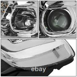 Led Drl+signalfor 11-13 Jeep Grand Cherokee Projector Headlight Chrome/clear