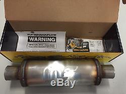 Magnaflow 12867 3 inlet / outlet Resonator Round Muffler 20 length 14 body