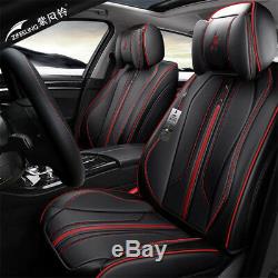 Microfiber Leather 5-Sit Car Seat Cover Front+Rear Set Car Interior Accessories