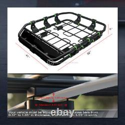 Modular HD Steel Roof Rack Basket Travel Storage Carrier withFairing Matte Blk G26