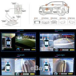 New 3D Bird View 360° Car Parking Camera Kit Recorder Front/Side/Rear Cam System