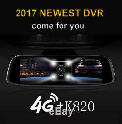 New 4G Touch GPS Car DVR Camera Mirror GPS Bluetooth WIFI Android 5.1 Dual Lens
