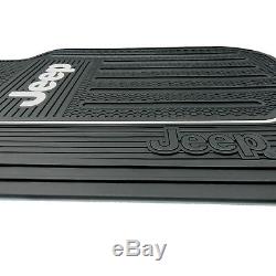 New 5pc Elite Front Rear Cargo SUV Truck All Weather Rubber Floor Mats for Jeep