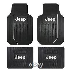 New 5pc JEEP Elite Front Rear Cargo Car Truck All Weather Rubber Floor Mats Set
