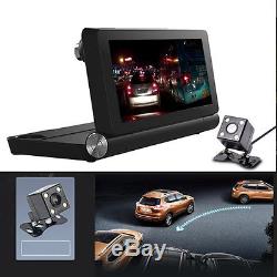New Folding HD Dual Car Kit DVR Camera GPS Navigation Android 7 Touch WiFi ADAS