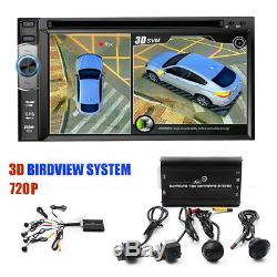 Newest HD 3D 360 Surround View Driving System Bird View Panorama 4CH Cam Car DVR