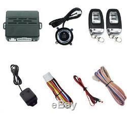 One Button Engine Start Car Vibration Alarm System Security Ignition Push Remote