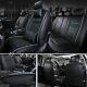 PU Leather Car Seat Cover Front&Rear Cushions Withpillows Full Kit L/M Size 5 Seat