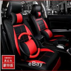 PU Leather Car Seat Covers Interior Accessories Full Set For Car Seat Protectior