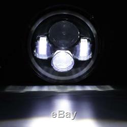 Pair 7 INCH 150W LED Headlight Hi/Lo Beam Fit For Jeep Wrangler CJ JK LJ 97-17