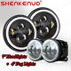 Pair 7 Inch LED car Headlight Parts round HI/LO Beam For Jeep Grand Cherokee