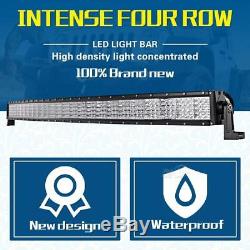 QUAD-row 52Inch 3600W Curved Led Light Bar Offroad For Dodge Ram 1500 2500 Truck