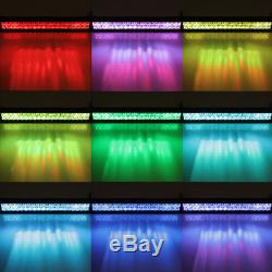 RGB 52inch 1000W LED Light Bar Multi Color Changing Halo Ring Offroad Flash 54