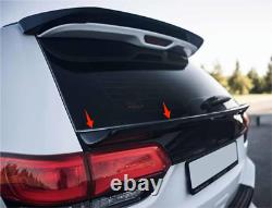 Rear Mid Spoiler Cover Trim For 2013-2021 Jeep Grand Cherokee Glossy Black 1pcs