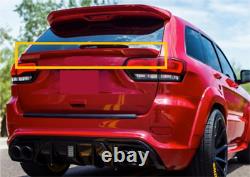 Rear Mid Spoiler Wing For 2013-2021 Jeep Grand Cherokee ABS Unpainted 1pcs