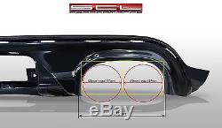 Rear bumper insert/diffuser for dual exhaust system for Jeep Grand Cherokee SRT8