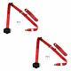 Red Retractable Front Shoulder Seat Belt Jeep CJ YJ Wrangler 82-95 3 Point Pair