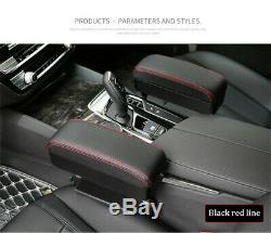 Retractable Car Central Console Armrest Box PU Storage Case Car Accessories