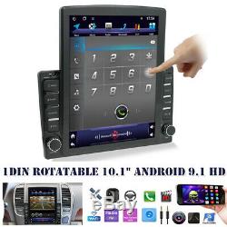 Rotatable 10.1 Android 9.1 HD 1DIN Quad-core 2GB+32GB Car Stereo Radio GPS Nav