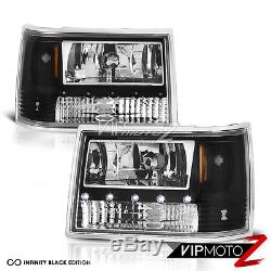 SO COOL 1993-1998 Jeep Grand Cherokee ZJ Black LED DRL System Headlights L+R