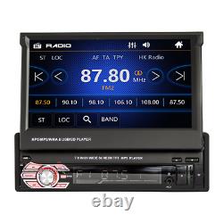 Single 1Din Flip Car Stereo Radio 7 Touch Screen MP5 Player Android Mirror Link