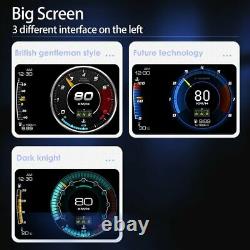 Smart Car OBD2 GPS Gauge HUD Head-Up Digital Display Speedometer Turbo RPM Alarm