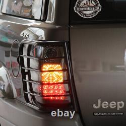 Smoked 1999 2000 2001 2002 2003 2004 Jeep Grand Cherokee LED Tail Lights