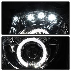Smoked 2005-2007 Jeep Grand Cherokee Halo Projector Led Headlights Left+Right