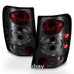 Smoked For 1999-2004 Jeep Grand Cherokee Euro Tail Lights Brake Lamps Left+Right