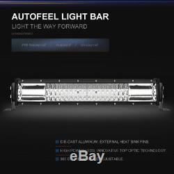 Tri ROW 42INCH 2376W Curved LED Car Light Bar Offroad Fit For Ford F250 Dodage