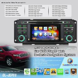 US Autoradio DVD GPS Satnav For Jeep Grand Cherokee Chrysler Sebring Dodge Ram