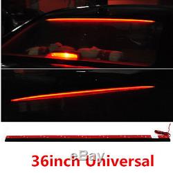 Universal 36'' Car Roofline LED Brake Tail Stop Light Kit Rear Windshield Mount