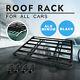 Universal 63 X 40 Black Aluminum Roof Top Rack Basket Luggage Cargo Carrier