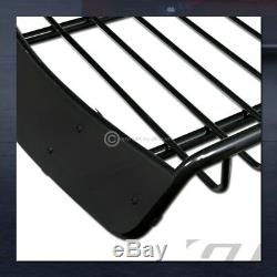 Universal Blk Roof Rack Cage Basket Travel Luggage Holder Top Tray WithFairing G18