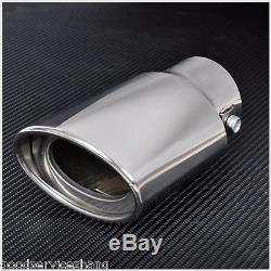 Universal Chrome Stainless Steel Car Rear Round Exhaust Pipe Tail Muffler Tip