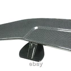 Universal GT-Style GT Universal Carbon Fiber Style Wing Spoiler Rear Trunk Wing
