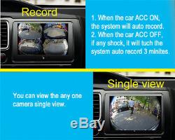 Universal HD Bird View Car 4 Camera DVR Recorder G-Sensor Lightless Night Vision