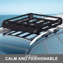 Universal Roof Rack Car Luggage Cross Bar Aluminum with Bars 50 X 38 Basket