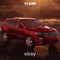 VLAND Black Full LED Headlights For 2014-22 Jeep Grand Cherokee with Animation