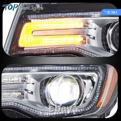 VLAND Chrome LED Projector Headlights For 11-13 Jeep Grand Cherokee WithSequential