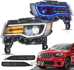 VLAND FULL LED Headlights Projector For Jeep Grand Cherokee 2014-2022 Sequential