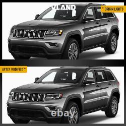 VLAND For 2014-2022 Jeep Grand Cherokee LED Projector Headlights withBlack Housing