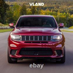 VLAND For 2014-2022 Jeep Grand Cherokee LED Projector Headlights withBlack Housing