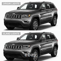 VLAND For Jeep Grand Cherokee 2014-2022 LED Headlights WithBlue DRL Animation