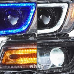 VLAND For Jeep Grand Cherokee 2014-2022 LED Headlights WithBlue DRL Animation