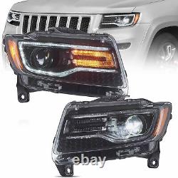 VLAND Full LED Headlights For 2011-2013 Jeep Grand Cherokee WithSequential Lamps